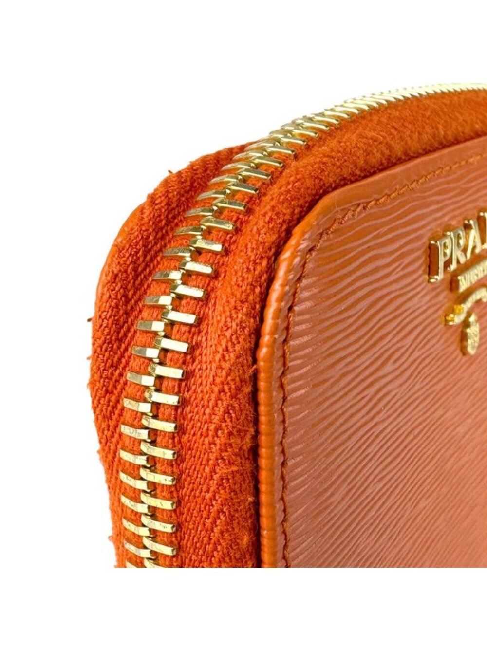 Prada Coin Case Coin Purse Orange - Picture 6 of 10